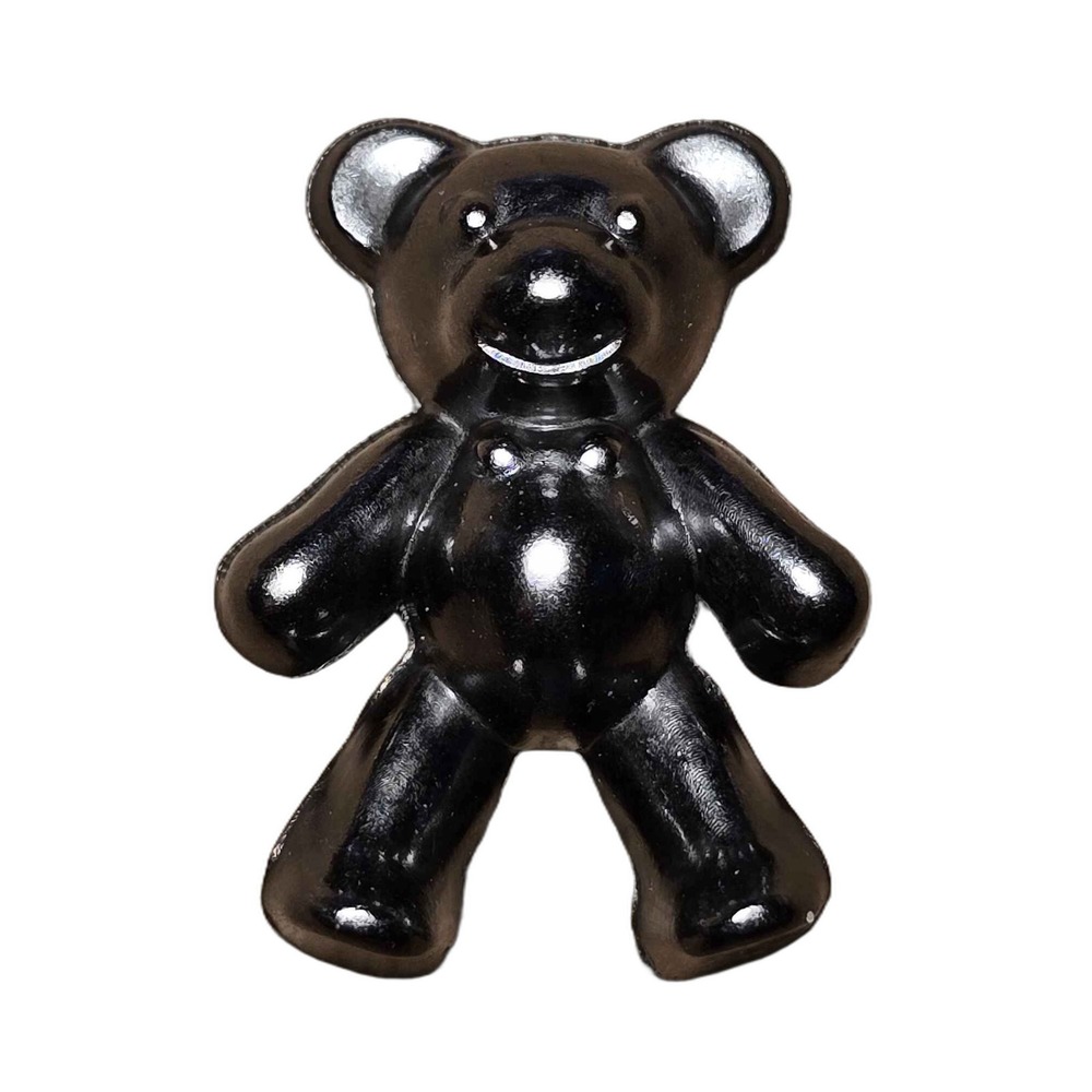 Glossy Black Teddy Bear Shaped Lapel Vest Hat Pin J26